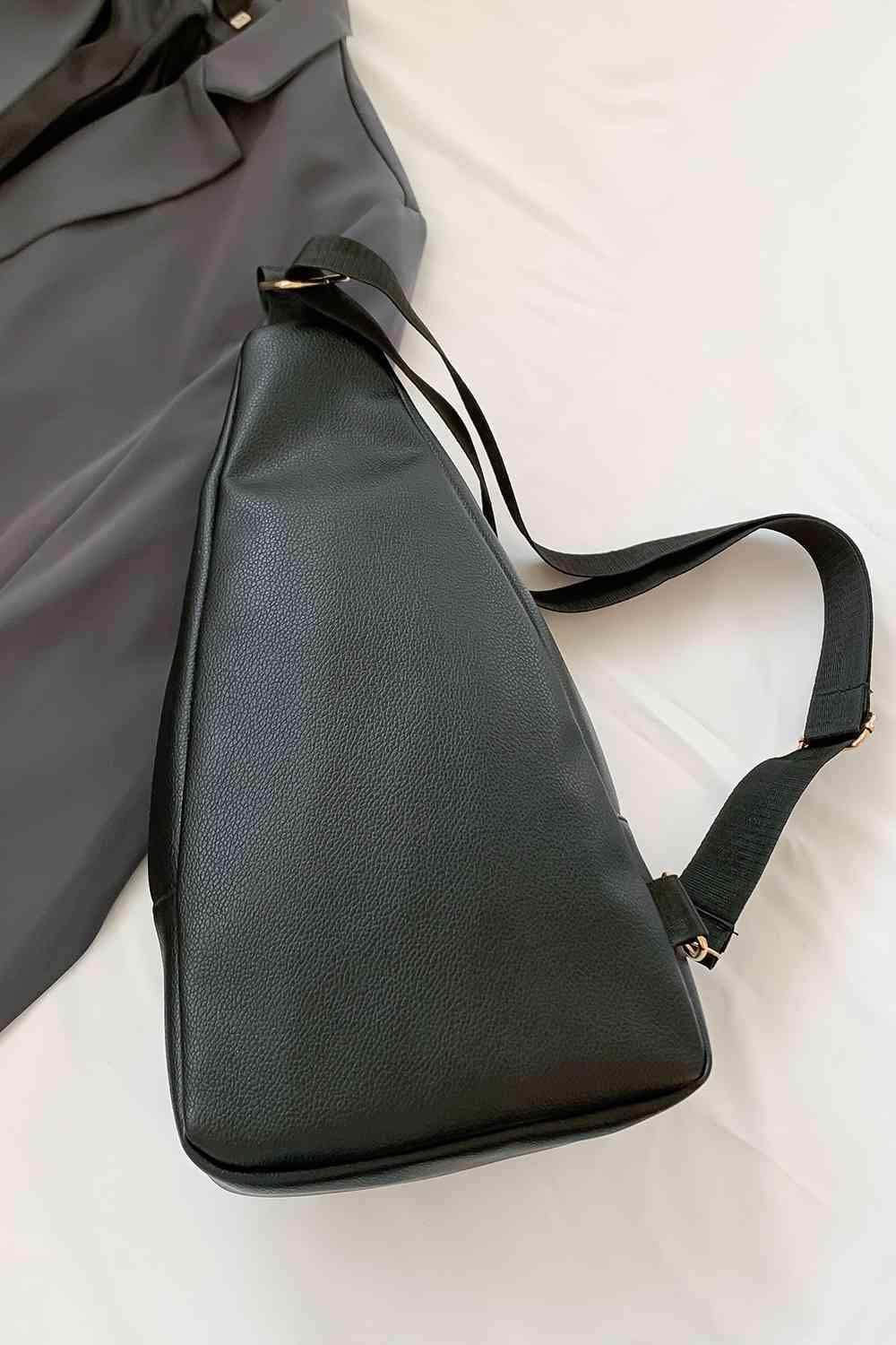 PU Leather Sling Bag - Trendsi