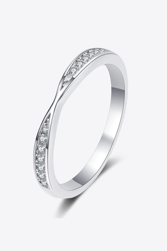 Moissanite Rhodium-Plated Ring - Flyclothing LLC