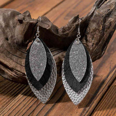 PU Leather Drop Earrings - Flyclothing LLC