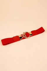 Circle Shape Buckle Zinc Alloy Buckle PU Leather Belt - Flyclothing LLC