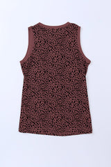 Printed Round Neck Tank - Flyclothing LLC