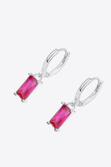 Retro 925 Sterling Silver Cubic Zirconia Drop Earrings - Flyclothing LLC