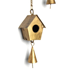 Handcrafted Bird Chime, Recycled Iron and Glass Beads - Flyclothing LLC