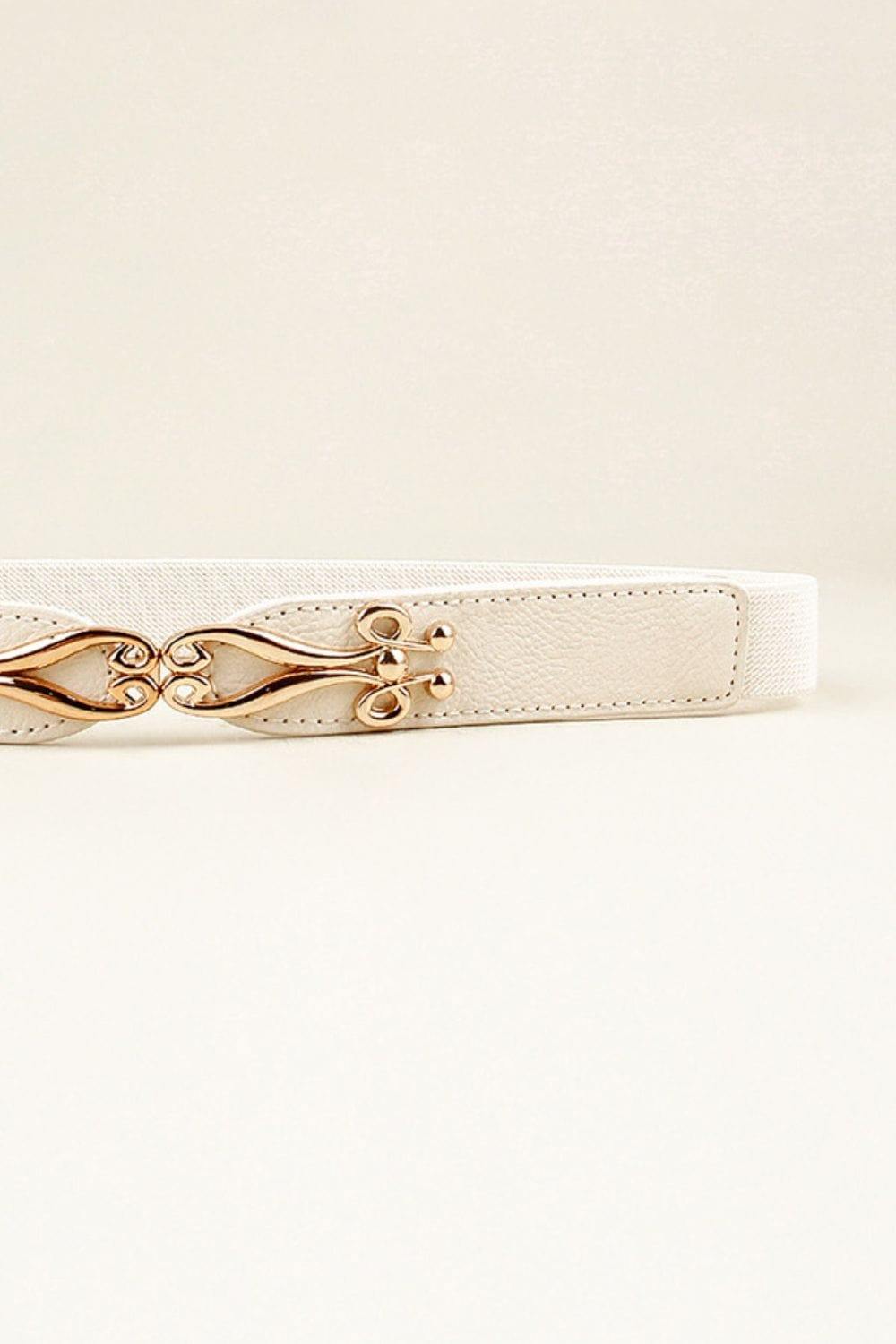 Alloy Buckle Elastic Belt - Trendsi