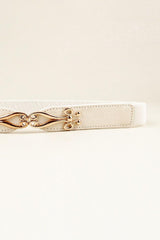 Alloy Buckle Elastic Belt - Trendsi