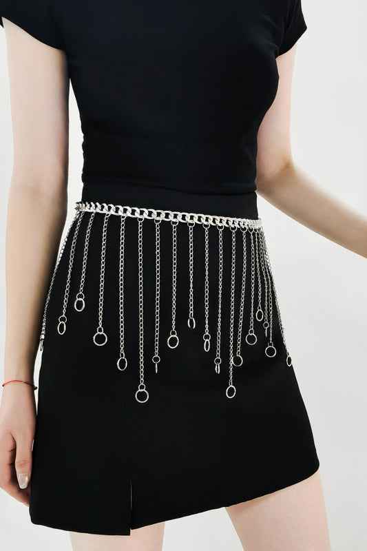 Fringe Chain Alloy Belt - Flyclothing LLC