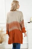 Color Contrast Ball Decoration Medium Long Cardigan - Flyclothing LLC