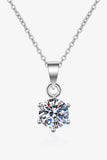 1 Carat Moissanite 925 Sterling Silver Necklace - Flyclothing LLC