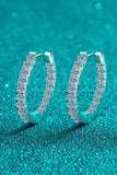 Moissanite 925 Sterling Silver Huggie Earrings - Flyclothing LLC