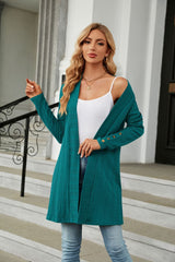 Long Sleeve Open Front Cardigan - Flyclothing LLC