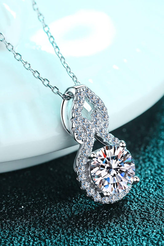 1 Carat Moissanite Pendant Necklace - Flyclothing LLC