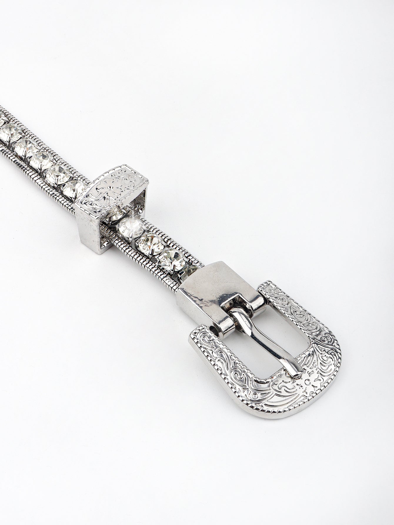 Rhinestone Metal Belt - Flyclothing LLC