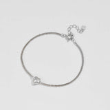 Heart Inlaid Zircon Spring Ring Closure Bracelet - Flyclothing LLC