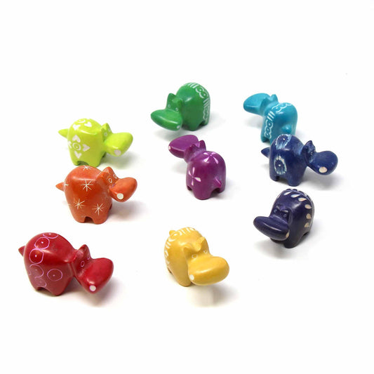 Soapstone Tiny Hippos - Assorted Pack of 5 Colors - Flyclothing LLC