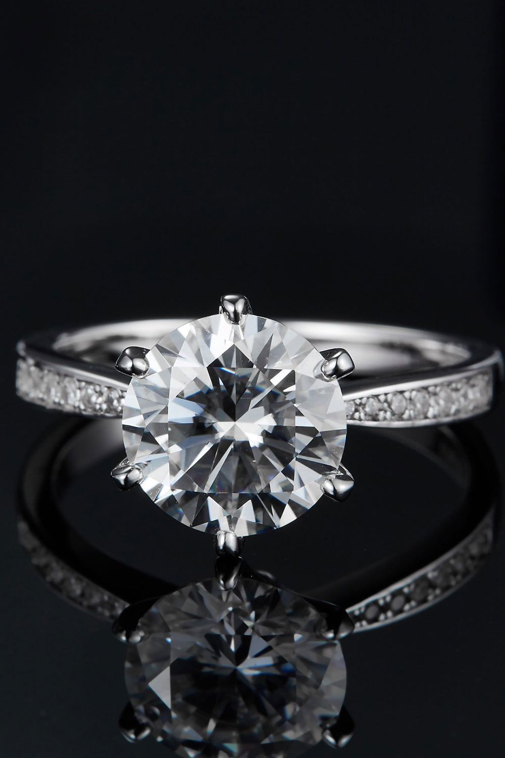 3 Carat Moissanite Side Stone Ring - Flyclothing LLC