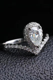 2 Carat Moissanite Teardrop Ring - Flyclothing LLC