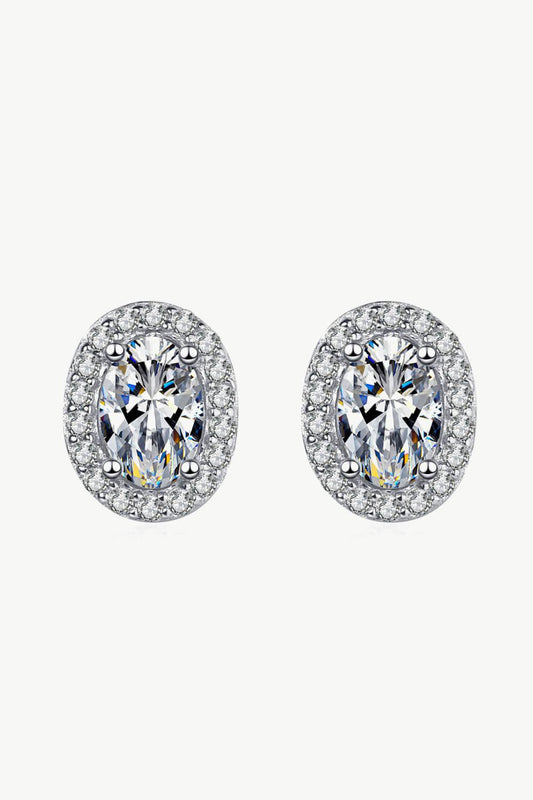 Future Style 1 Carat Moissanite Stud Earrings - Flyclothing LLC