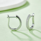 Moissanite 925 Sterling Silver Huggie Earrings - Flyclothing LLC