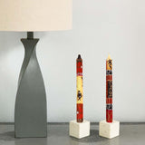 Tall Hand Painted Candles - Pair - Damisi Design - Nobunto - Flyclothing LLC