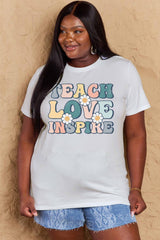 Simply Love Full Size TEACH LOVE INSPIRE Graphic Cotton T-Shirt - Flyclothing LLC