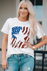 US Flag Graphic Round Neck Tee - Flyclothing LLC