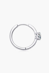 Carry Your Love 1 Carat Moissanite Platinum-Plated Earrings - Flyclothing LLC