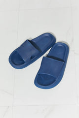 MMShoes Arms Around Me Open Toe Slide in Navy - Flyclothing LLC