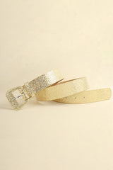 Glitter PU Leather Belt - Flyclothing LLC