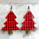 Christmas Themed Acrylic Dangle Earrings - Flyclothing LLC