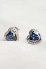 4 Carat Moissanite Heart-Shaped Stud Earrings - Flyclothing LLC