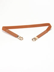 Zinc Alloy Buckle Elastic PU Belt - Flyclothing LLC