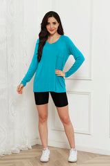 Basic Bae Full Size V-Neck Long Sleeve Top - Flyclothing LLC