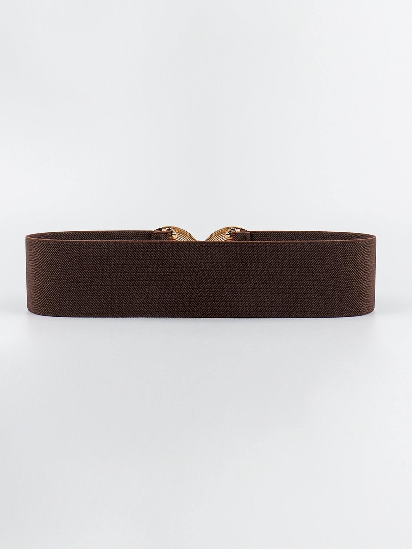 Geometric Buckle Elastic Wide Belt - Flyclothing LLC