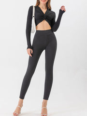 High Waist Cropped Active Leggings - Flyclothing LLC