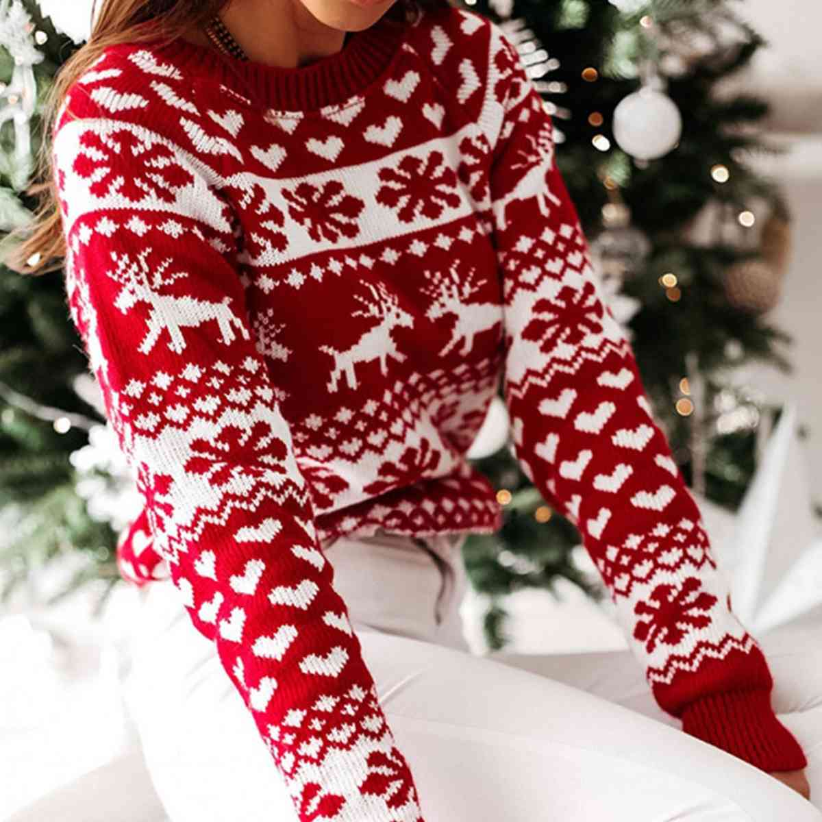 Christmas Raglan Sleeve Sweater - Flyclothing LLC