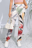 Floral Print Cropped Pants with Pockets - Flyclothing LLC