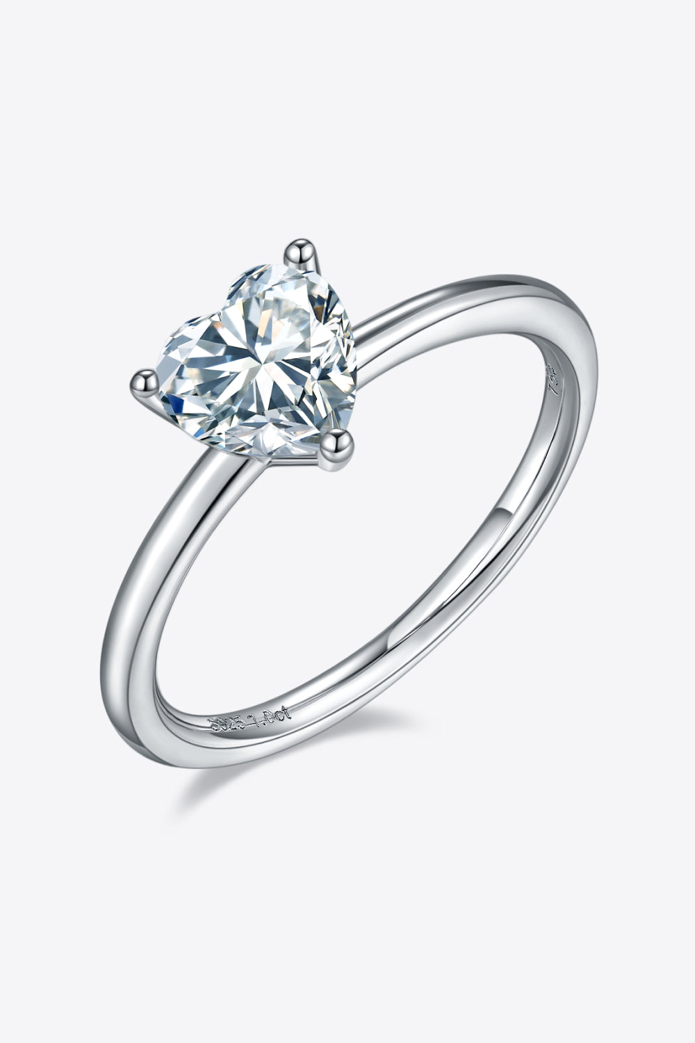 1 Carat Moissanite 925 Sterling Silver Solitaire Ring - Flyclothing LLC