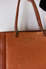 David Jones Texture PU Leather Handbag - Trendsi