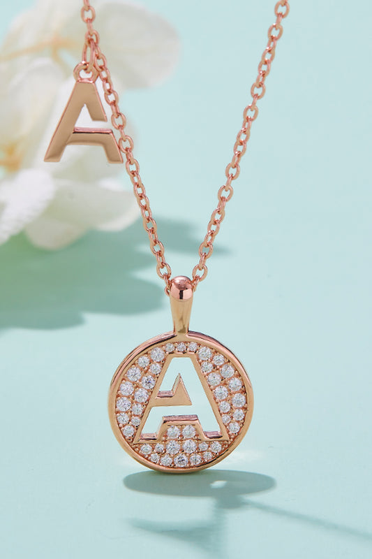 Moissanite A to J Pendant Necklace - Flyclothing LLC