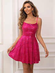 Sequin Tie Back Cami Dress - Flyclothing LLC