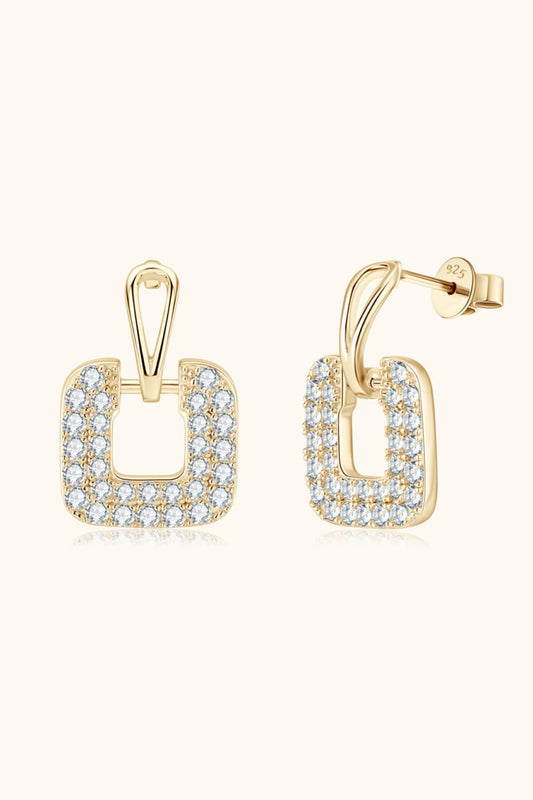 1.68 Carat Moissanite 925 Sterling Silver Drop Earrings - Flyclothing LLC