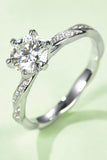 1 Carat Moissanite 925 Sterling Silver Ring - Flyclothing LLC