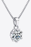 1 Carat Moissanite Pendant Platinum-Plated Necklace - Flyclothing LLC