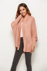 Open Front Batwing Sleeve Cardigan - Flyclothing LLC