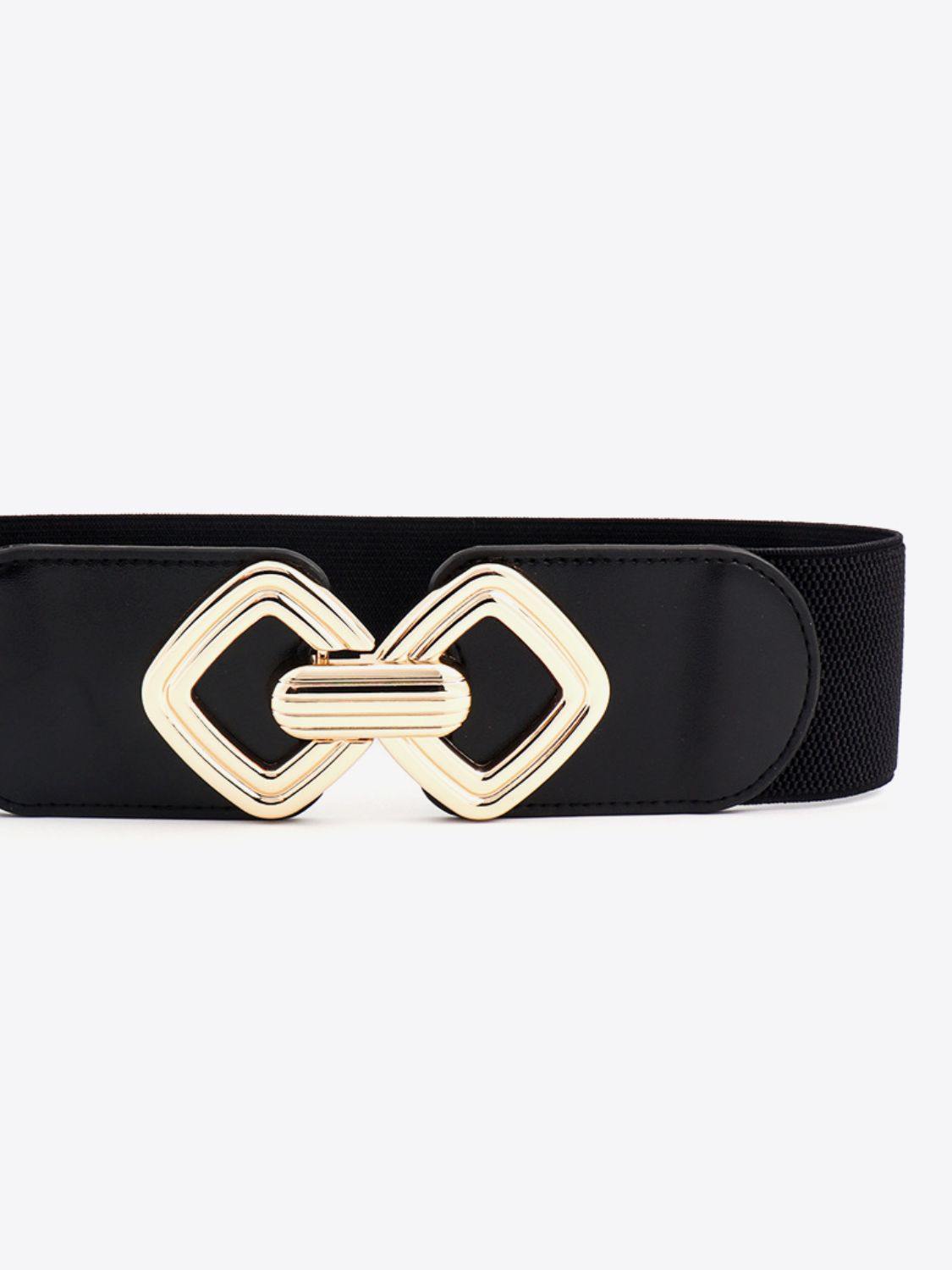 Geometric Buckle Elastic Wide Belt - Flyclothing LLC