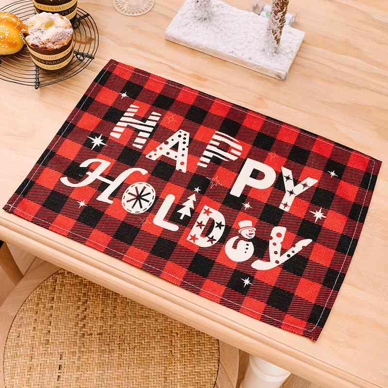 Assorted 2-Piece Plaid Placemats - Trendsi