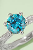 1 Carat Moissanite Contrast 925 Sterling Silver Ring - Flyclothing LLC