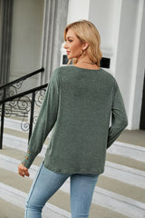 V-Neck Long Sleeve T-Shirt - Flyclothing LLC