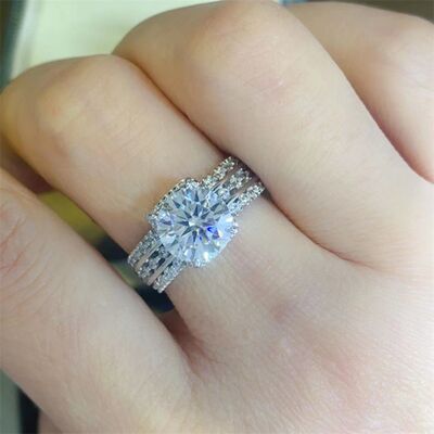 2 Carat Moissanite 925 Sterling Silver Ring - Flyclothing LLC