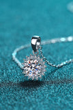 925 Sterling Silver Moissanite Pendant Necklace - Flyclothing LLC